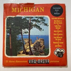View-Master 3-Reel Packet S3D Scarce Drawing Type Michigan Viewmaster MICH-12&3